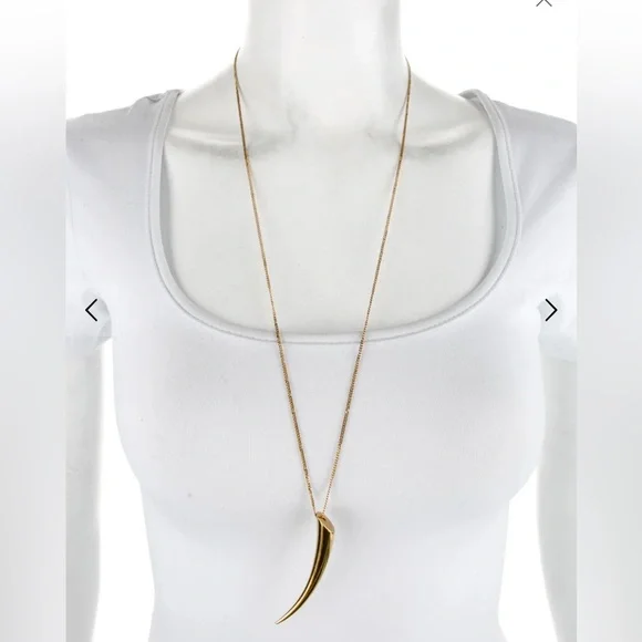 Michael Kors Long Horn Pendant Necklace - Picture 2 of 5